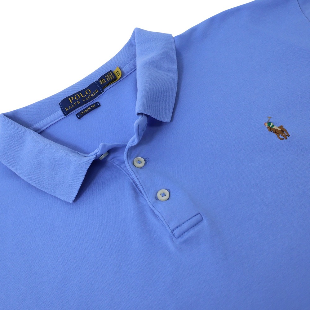 Polo‎ Ralph Lauren Mens XXL Classic Fit Short Sleeve Polo Shirt Light Blue Pony